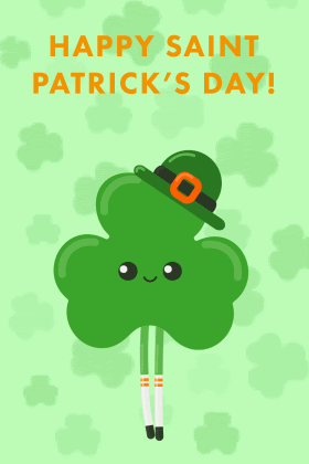Dancing Clover ecard
