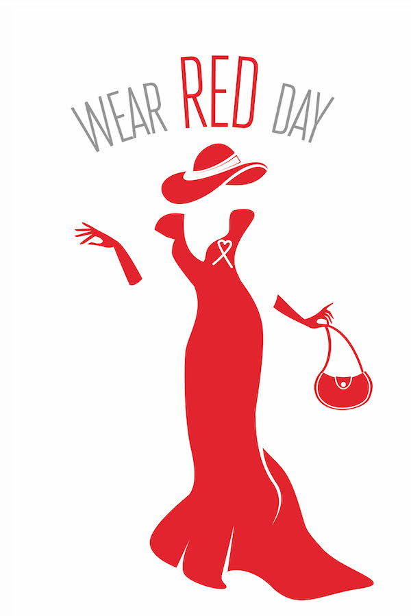 Wear Red Silhouette ecard