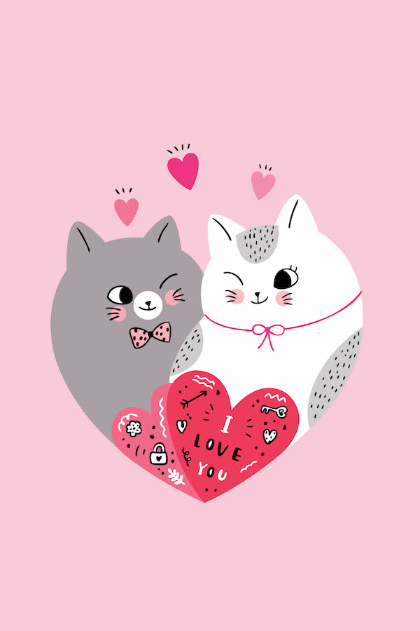 Cat Heart ecard