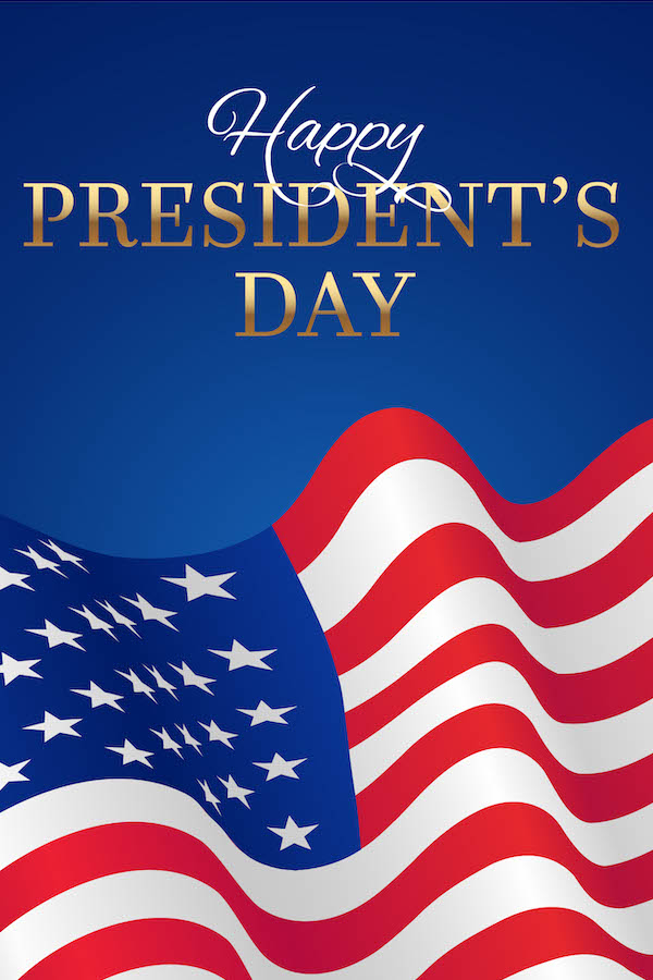 Wavy Flag Presidents Day ecard