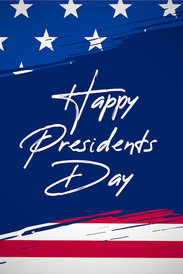 Presidents Day Choppy Flag ecard
