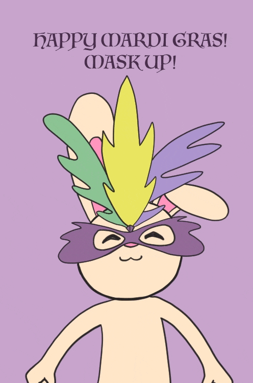 Mardi Gras Mask Up Twice ecard