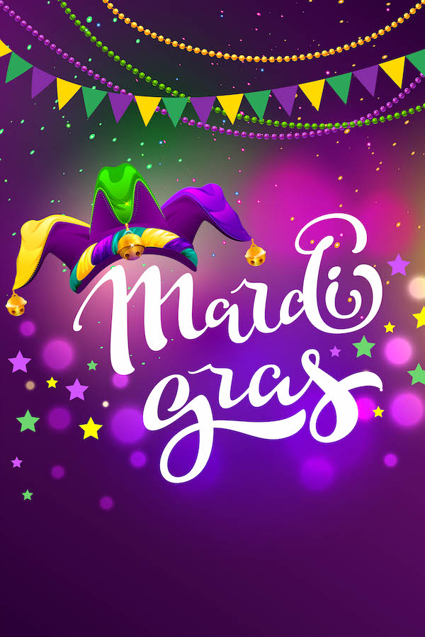 Mardi Gras Script ecard