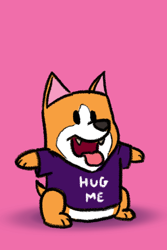 Hug Me Corgi ecard