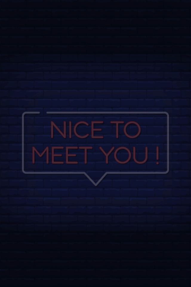 Nice To Meet You Neon ecard