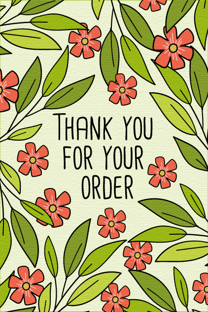 Thank You For Your Order Leaves ecard
