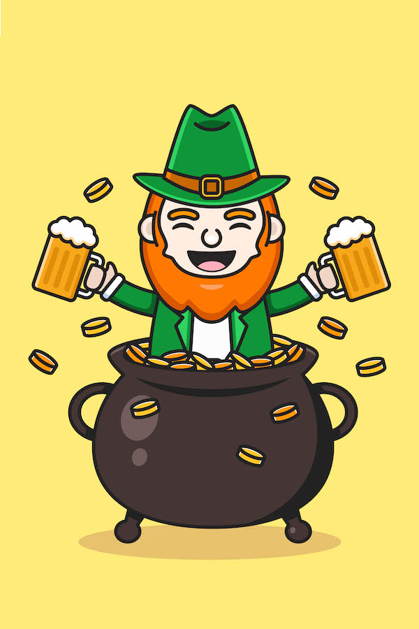 Beer In Pot of Gold ecard