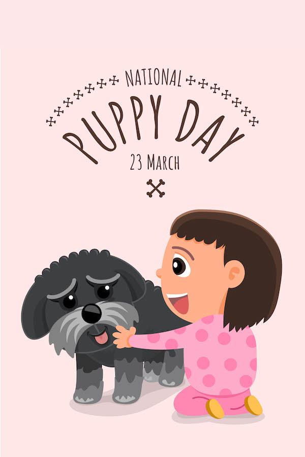 Girl With Puppy ecard