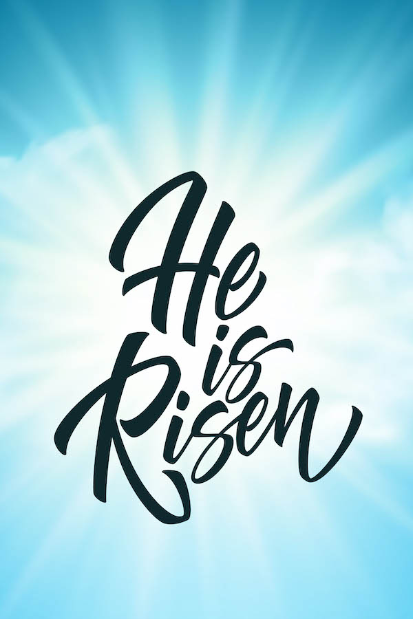 He Is Risen Clouds ecard