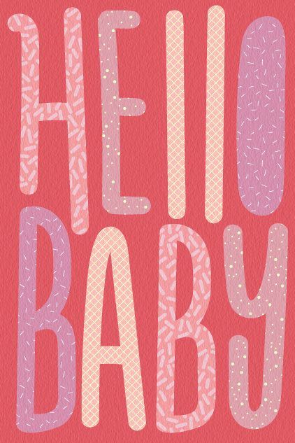 Hello Baby Pink ecard