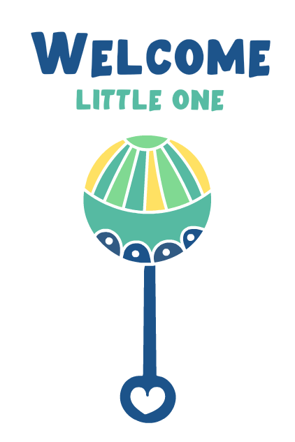 Welcome Little One Rattle ecard