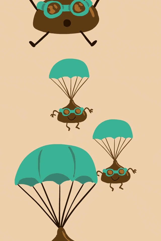 Parachuting Chips ecard