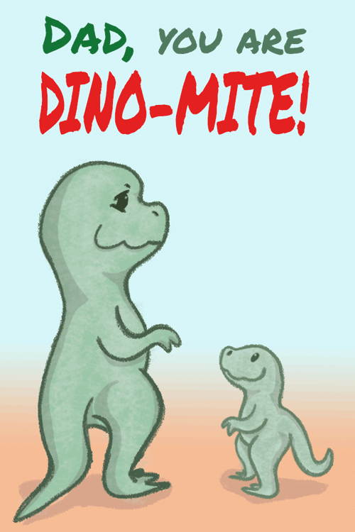 DinoMite Dad ecard