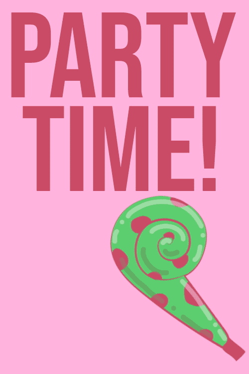 Party Time Horn ecard