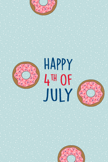 4th of July donuts ecard