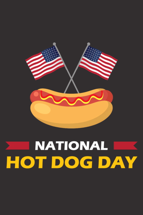 Hot Dog Day Flags ecard