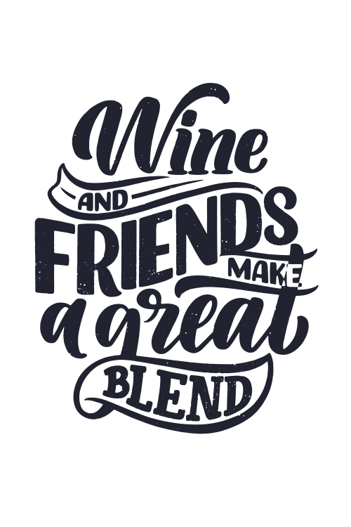 Wine And Friends Make A Great Blend ecard