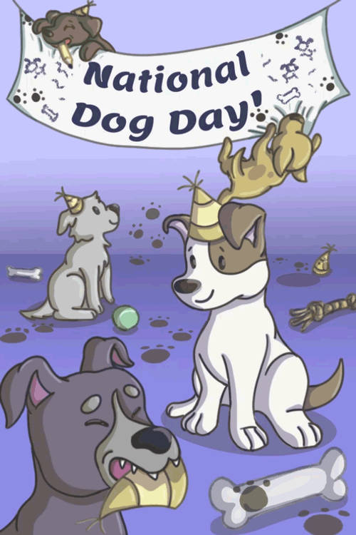 National Dog Day Banner ecard