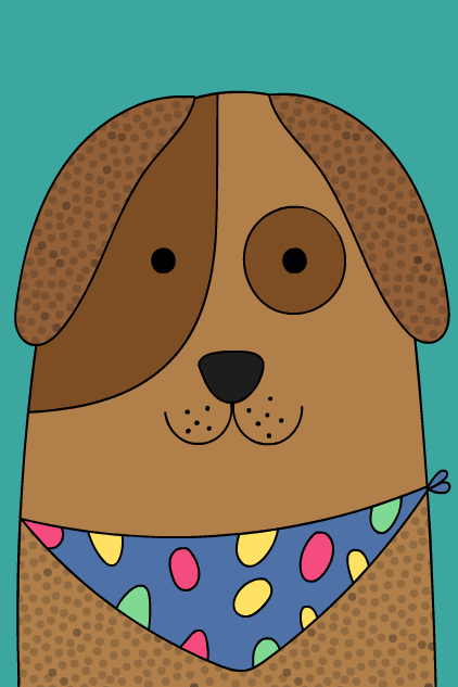Dog Bandana  ecard