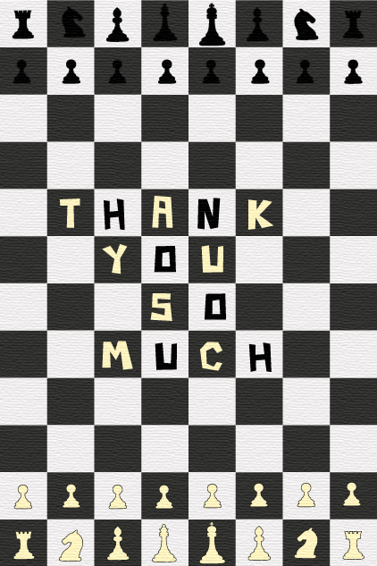 Thank You Chess Board ecard