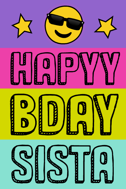 Happy Birthday Sista ecard