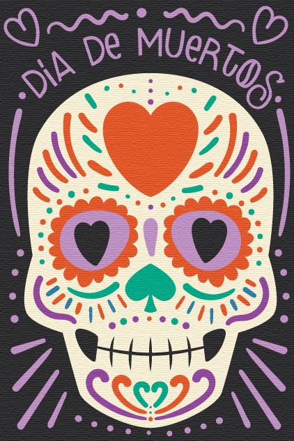 Dia De Muertos Skull ecard