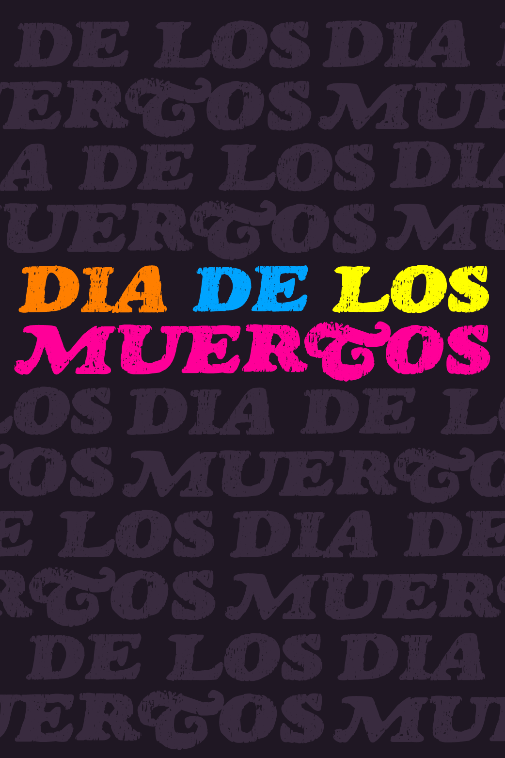 Dia De Los Muertos Text Card ecard