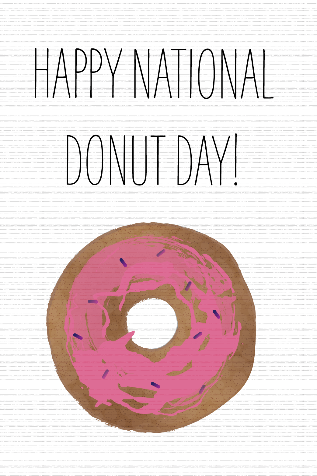 Donut Day Drawing ecard