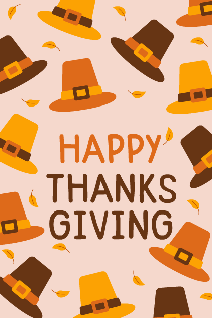 Happy Thanksgiving Hats ecard