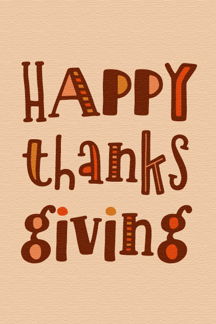 Happy Thanks Giving Paper ecard