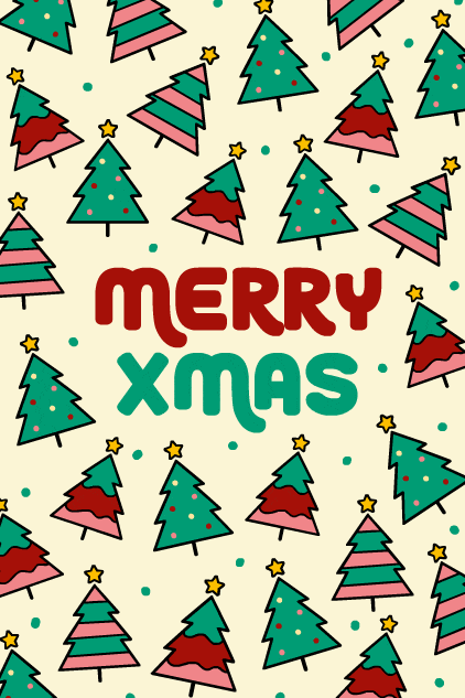 Merry Xmas Trees ecard