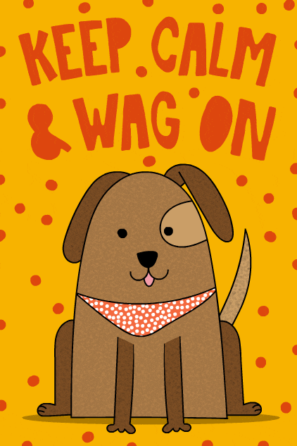 Keep Calm Wag On ecard