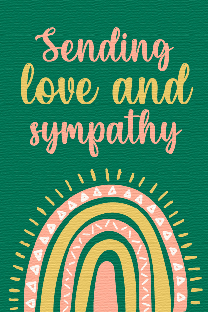 Love and Sympathy Rainbow ecard
