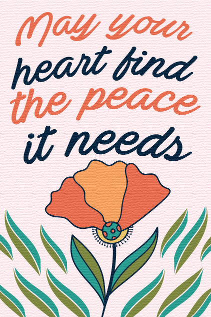 Heart Find Peace ecard