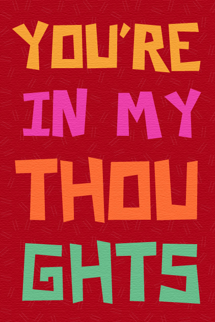You're In My Thoughts  ecard