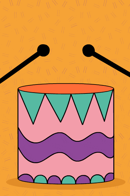 Mardi Gras Drum ecard
