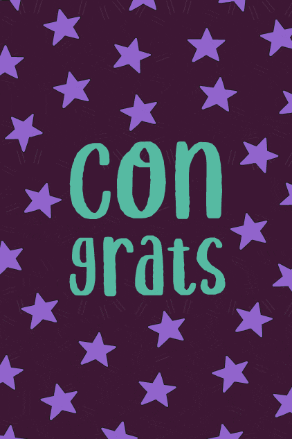 Congrats Confetti Stars ecard