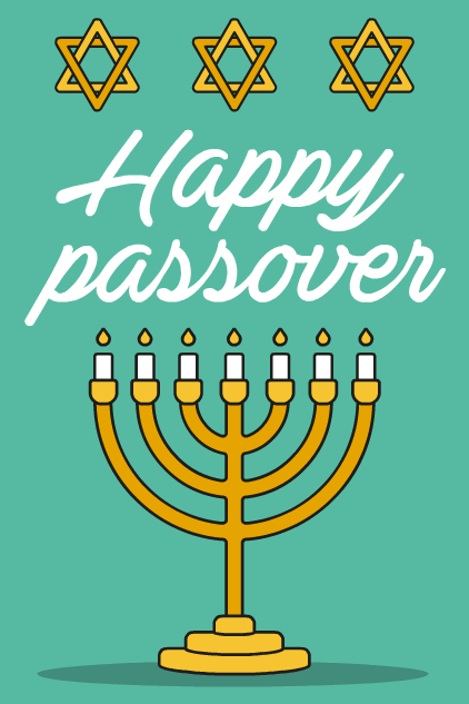 Passover Menorah ecard
