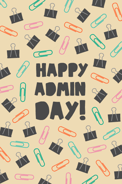 Happy Admin Day Office Supplies ecard