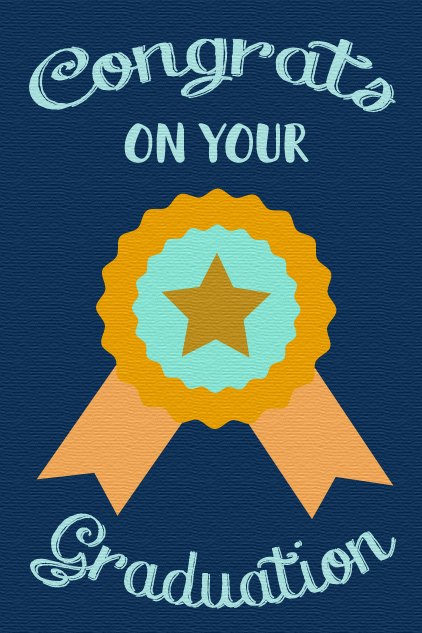 Congrats Gold Ribbon ecard