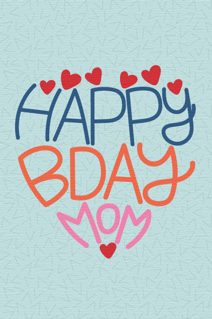Happy Birthday Mom Heart ecard