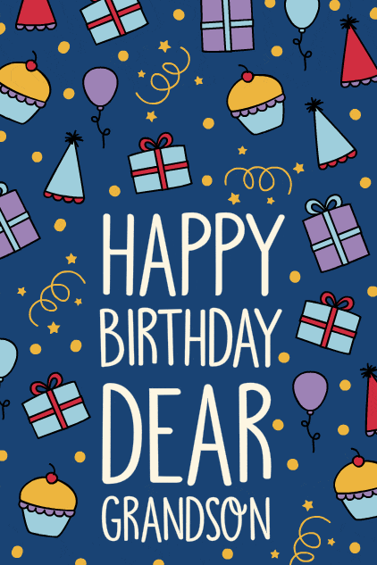 Happy Birthday dear Grandson ecard