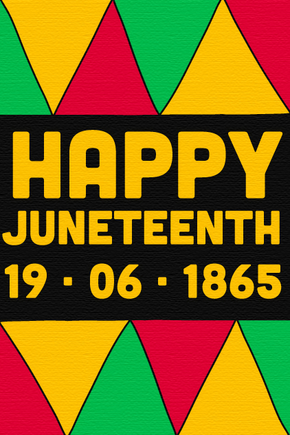 Happy Juneteenth Triangles ecard