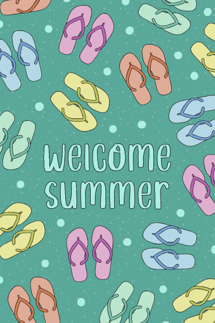 Welcome Summer Flip Flops ecard