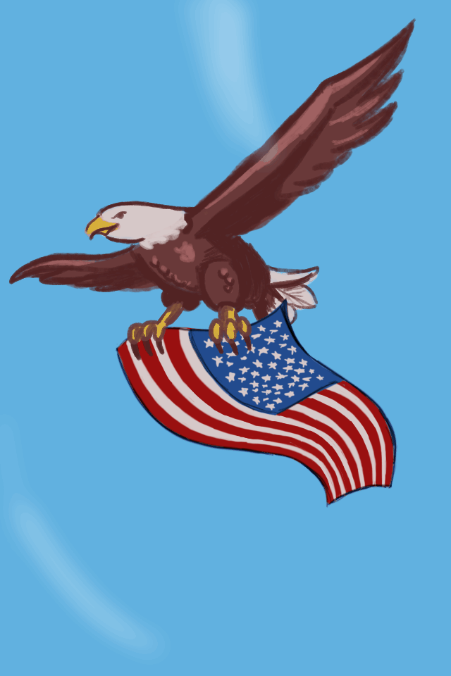 Flag Day Eagle ecard