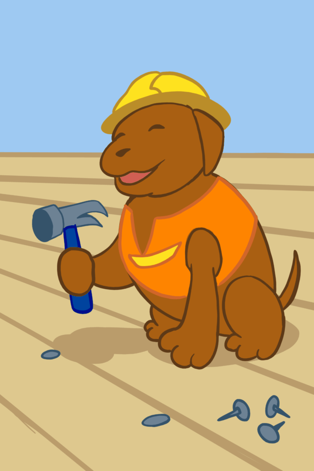 Construction Dog Work ecard