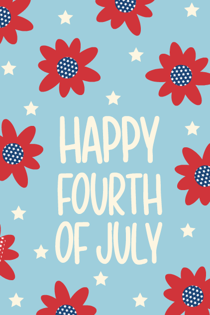 Happy Fourth Flowers ecard