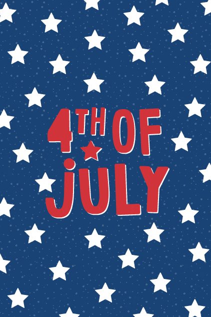 4th Of July Stars Pattern ecard