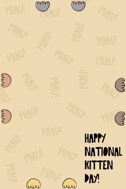 National Kitten Day Peaking ecard