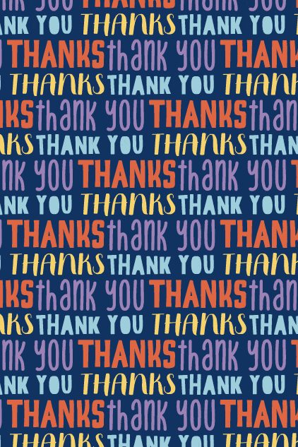 Thank You Pattern ecard